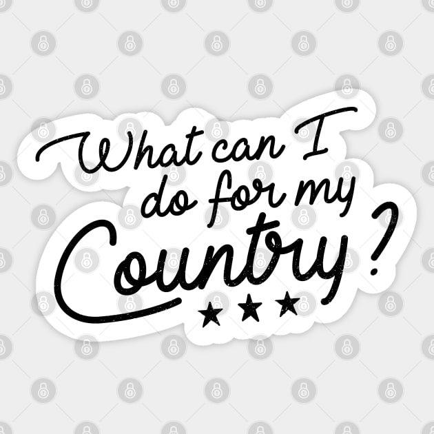 JFK Do For Your Country Sticker by Carl Cordes